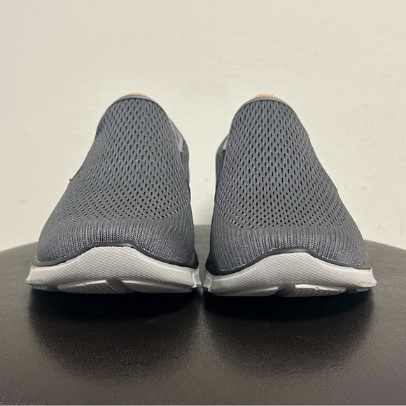 Skechers Charcoal Gray Orange Equalizer Double Play Slip On Fabric Memory Foam - Picture 4 of 15